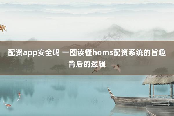 配资app安全吗 一图读懂homs配资系统的旨趣背后的逻辑
